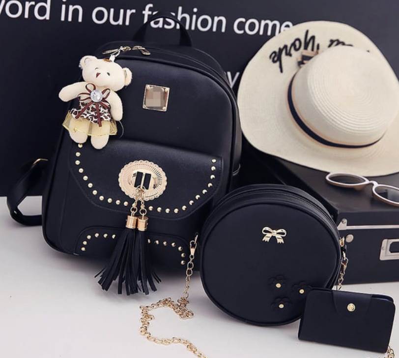 Rucsac dama negru 3 in 1 Kaliope biashoes.ro imagine reduceri